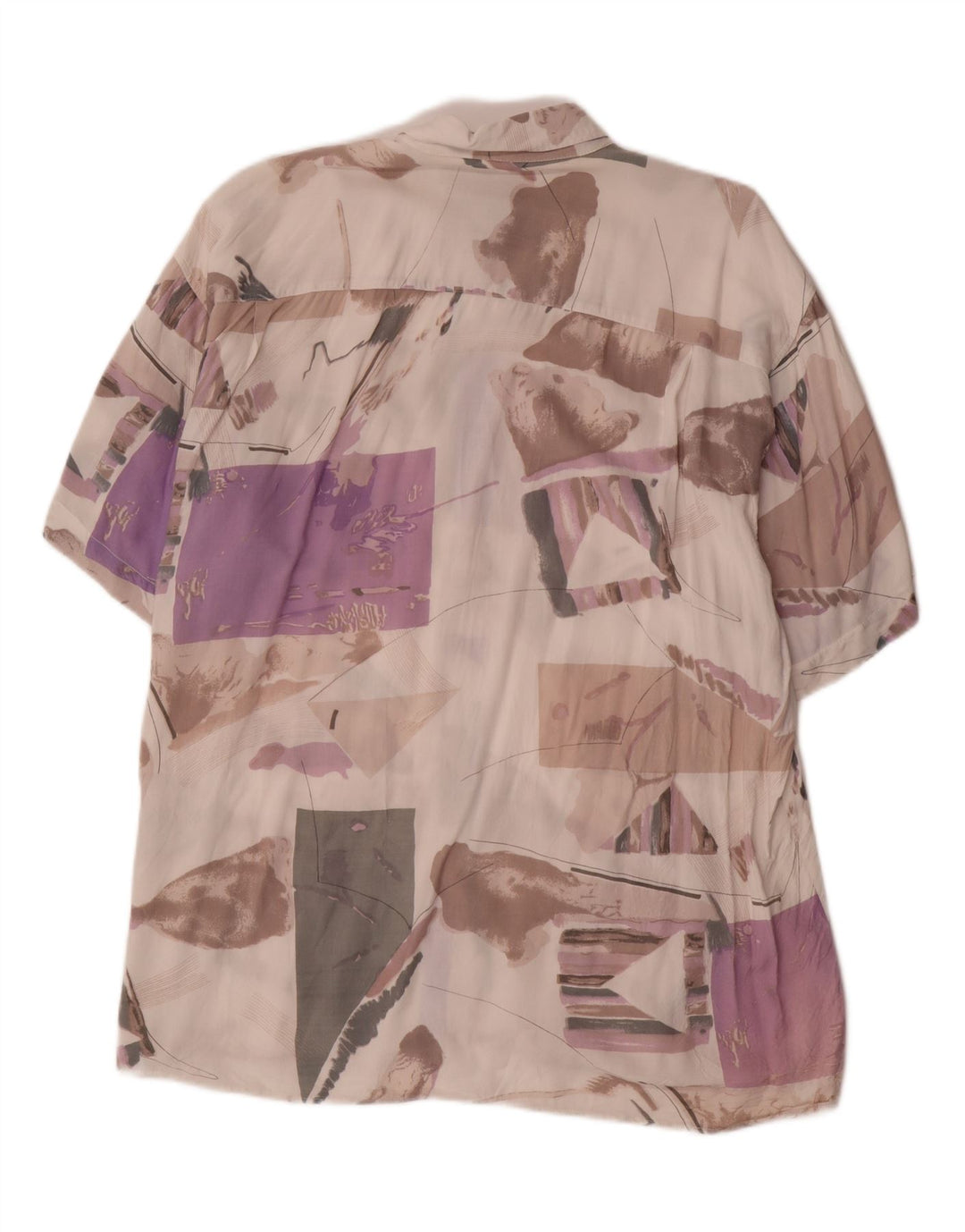 Koszula męska VINTAGE w abstrakcyjny wzór, rozmiar 43/44 XL, wielobarwna