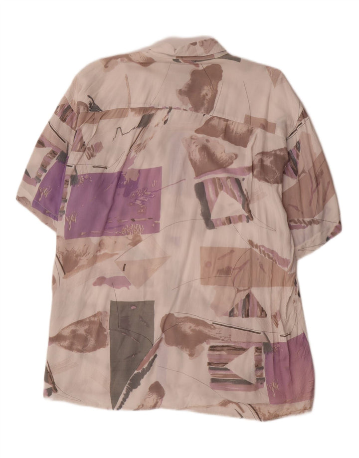 Koszula męska VINTAGE w abstrakcyjny wzór, rozmiar 43/44 XL, wielobarwna