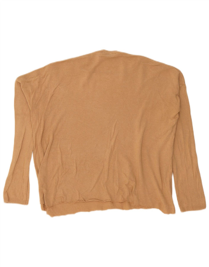 Sweter damski Zara Oversize z okrągłym dekoltem, UK 14, średni beż