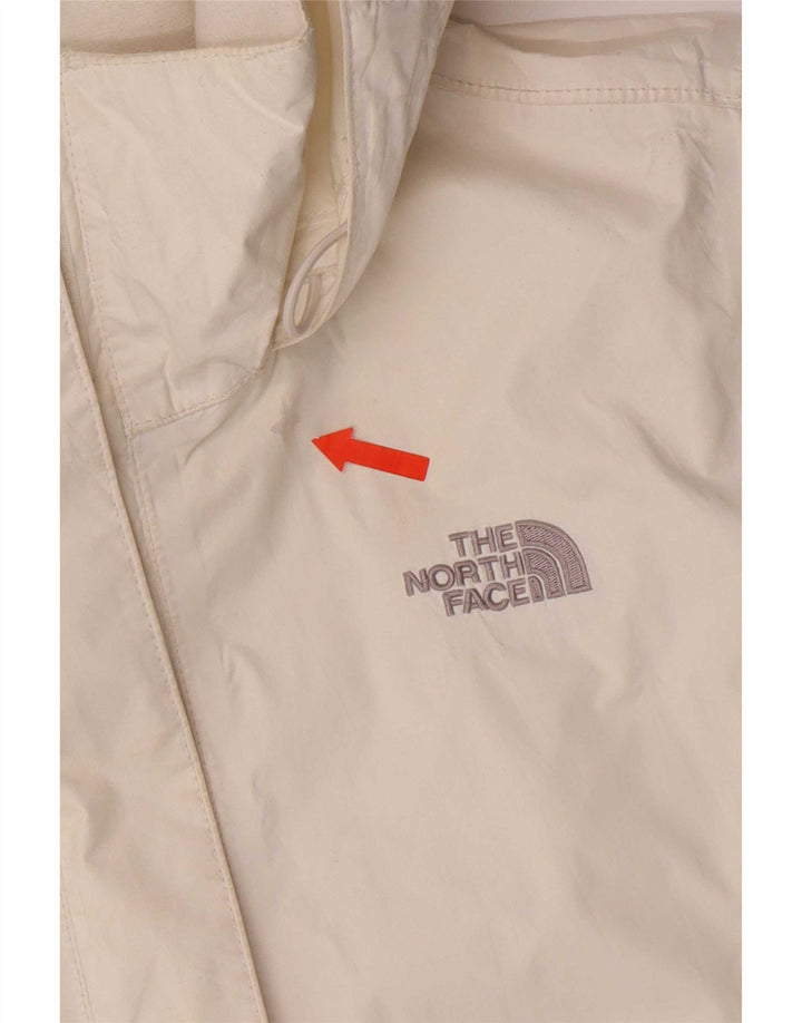 Damska kurtka przeciwdeszczowa z kapturem The North Face UK 14, średni biały nylon