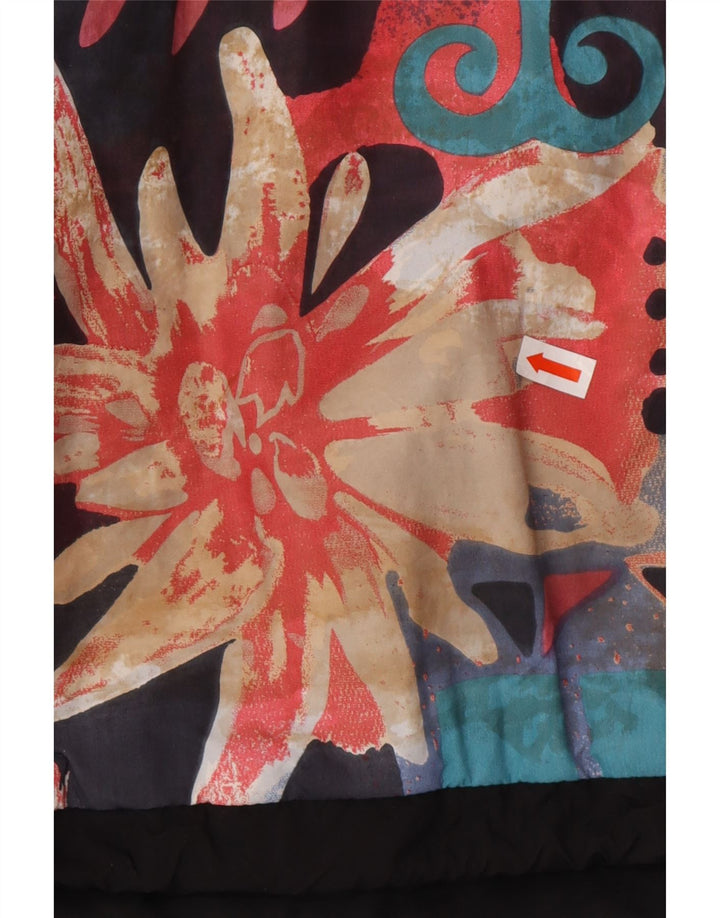 Męska kurtka wiatrówka oversize MAIER UK 6 XS w kolorze czarnym w kwiaty