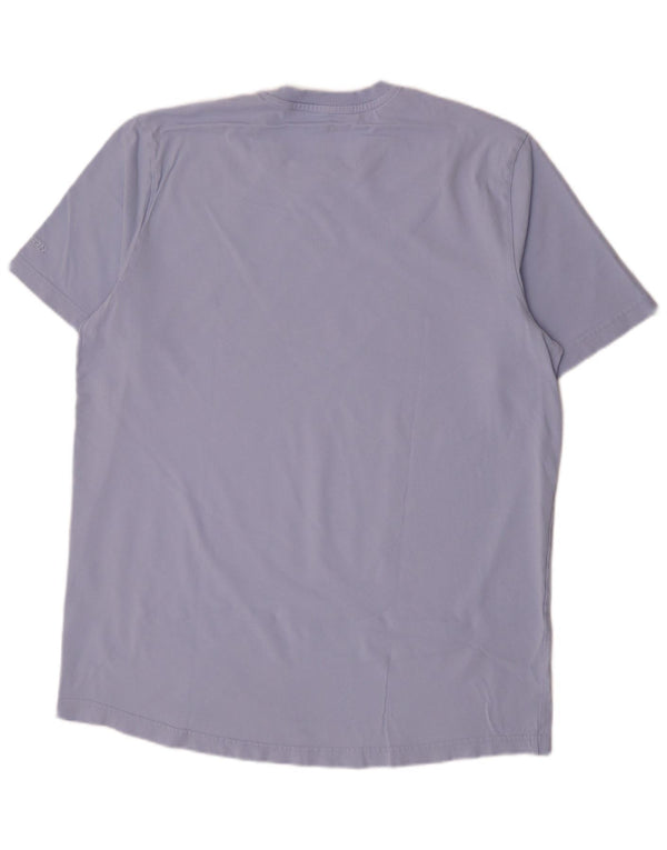 Adidas Męski T-Shirt Top Duży Fioletowy Bawełniany