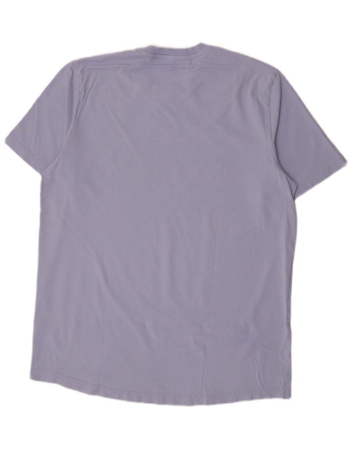 Adidas Męski T-Shirt Top Duży Fioletowy Bawełniany
