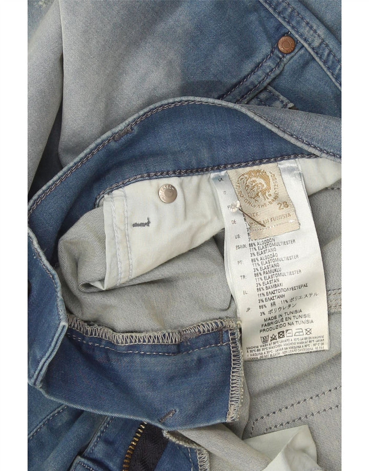 Diesel Damskie Grupee Distressed Slim Jeans W28 L32 Niebieskie bawełniane