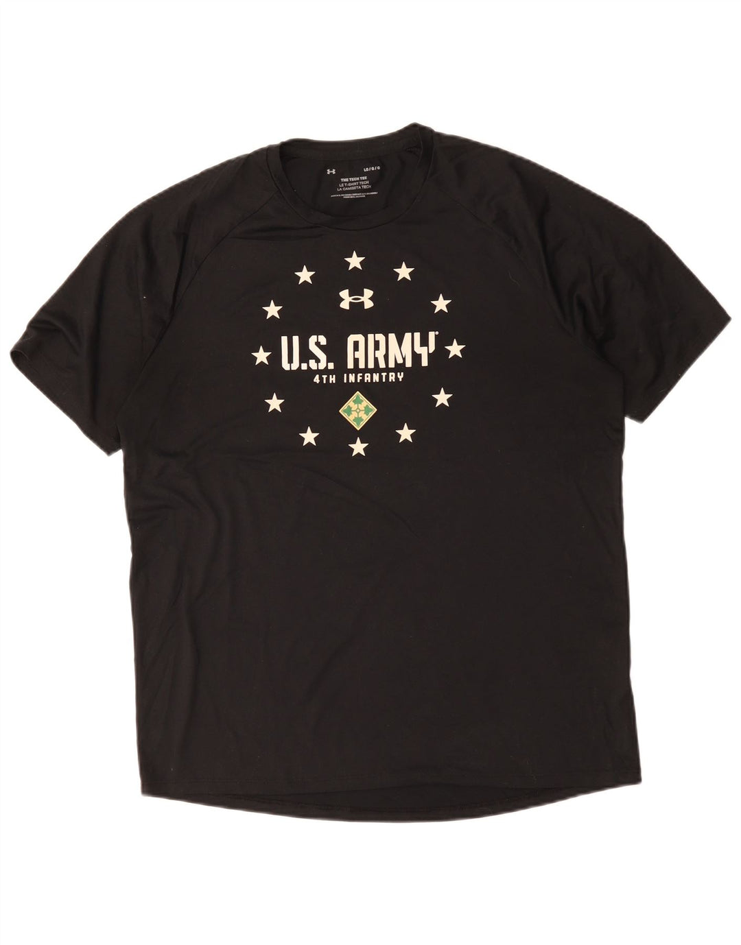 Męski T-shirt z grafiką Under Armour US Army, duży, czarny