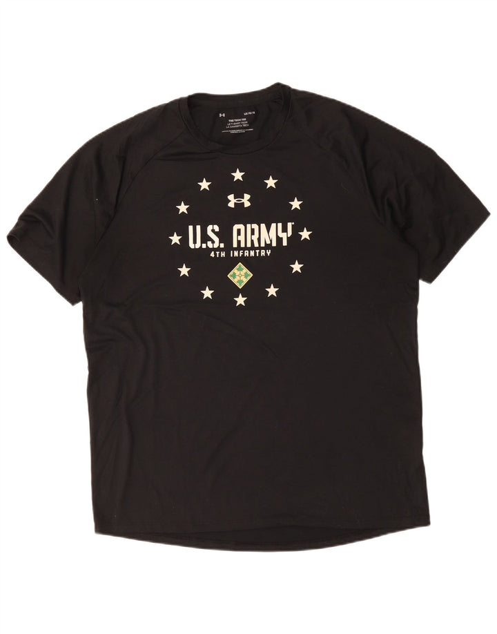Męski T-shirt z grafiką Under Armour US Army, duży, czarny