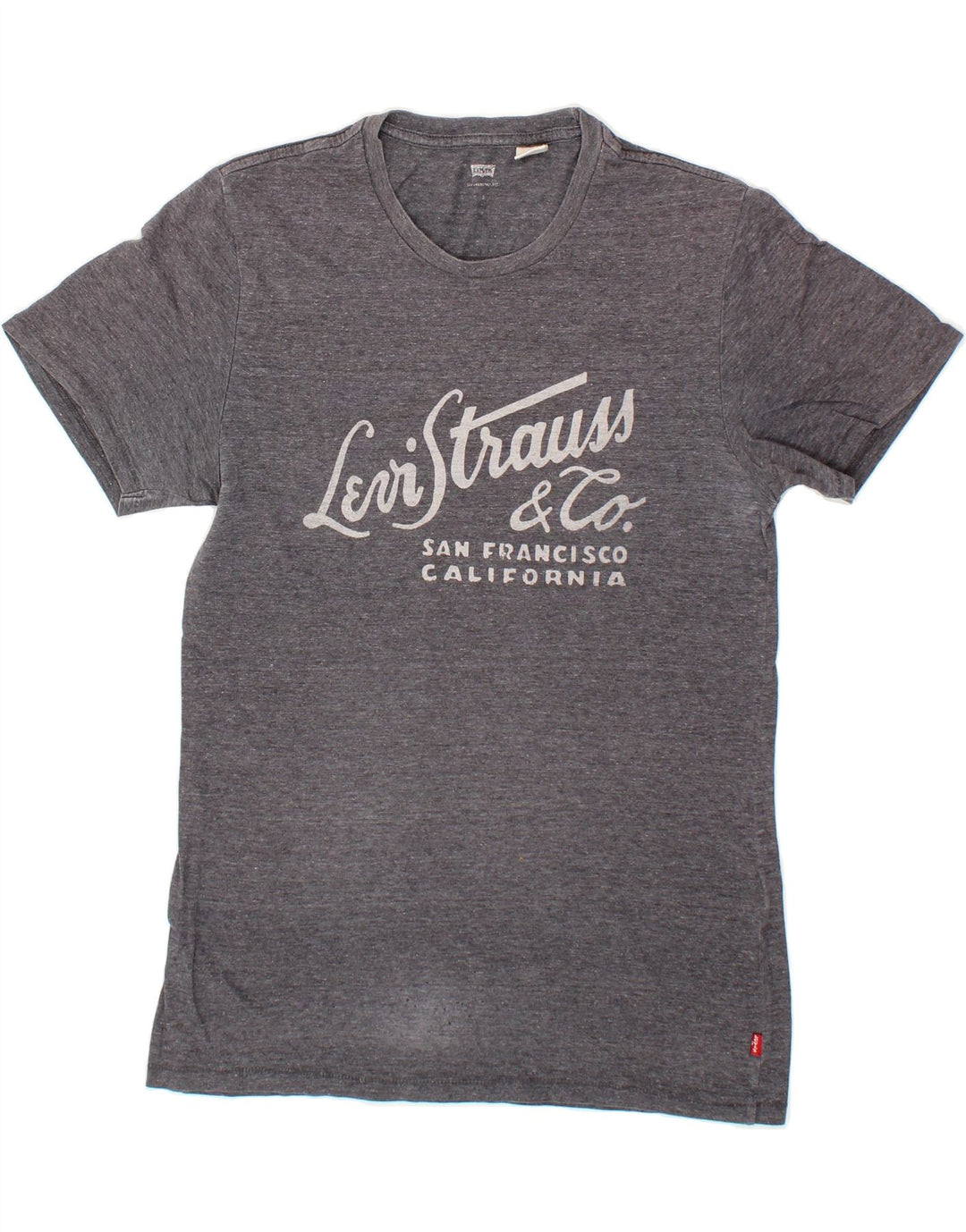 LEVI'S Mens Graphic T-Shirt Top Small Grey Flecked Vintage Levi's and Second-Hand Levi's from Messina Hembry 
