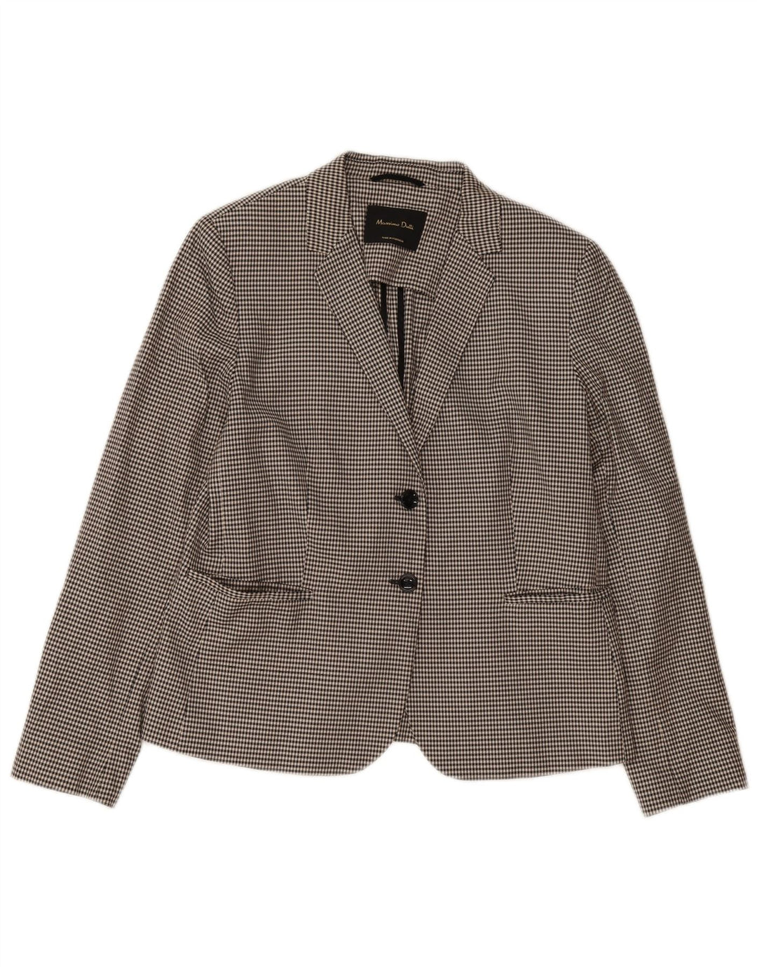 Damska marynarka Massimo Dutti zapinana na 2 guziki EU 44 XL, czarna pepitka