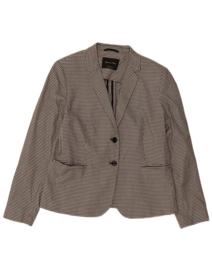 Damska marynarka Massimo Dutti zapinana na 2 guziki EU 44 XL, czarna pepitka