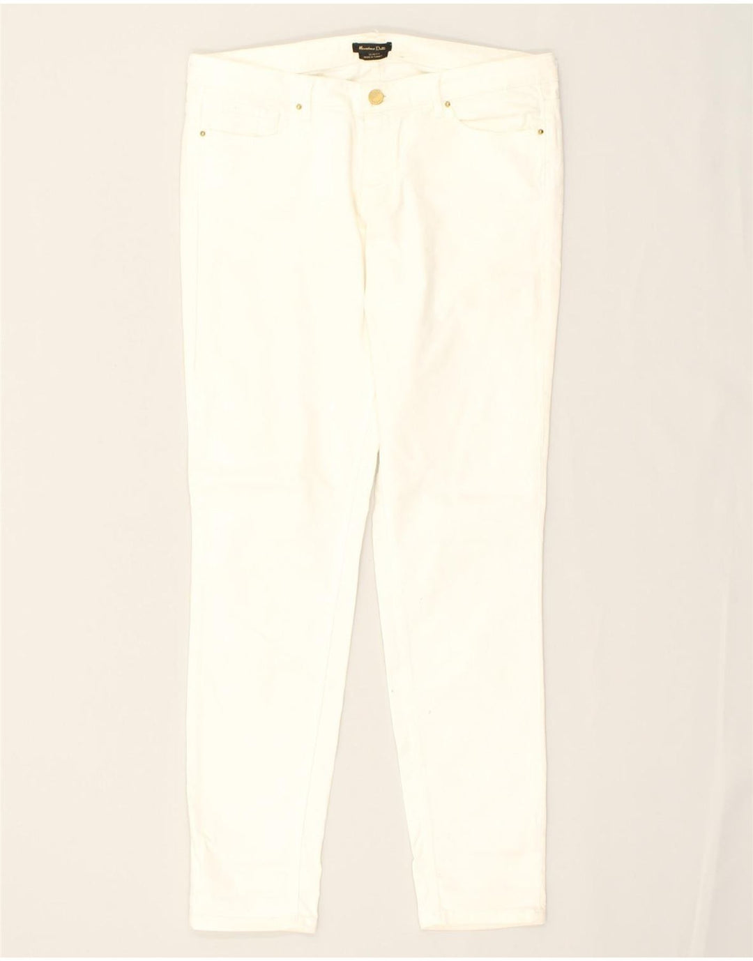 MASSIMO DUTTI Womens Slim Jeans W32 L29 White Cotton | Vintage Massimo Dutti | Thrift | Second-Hand Massimo Dutti | Used Clothing | Messina Hembry 