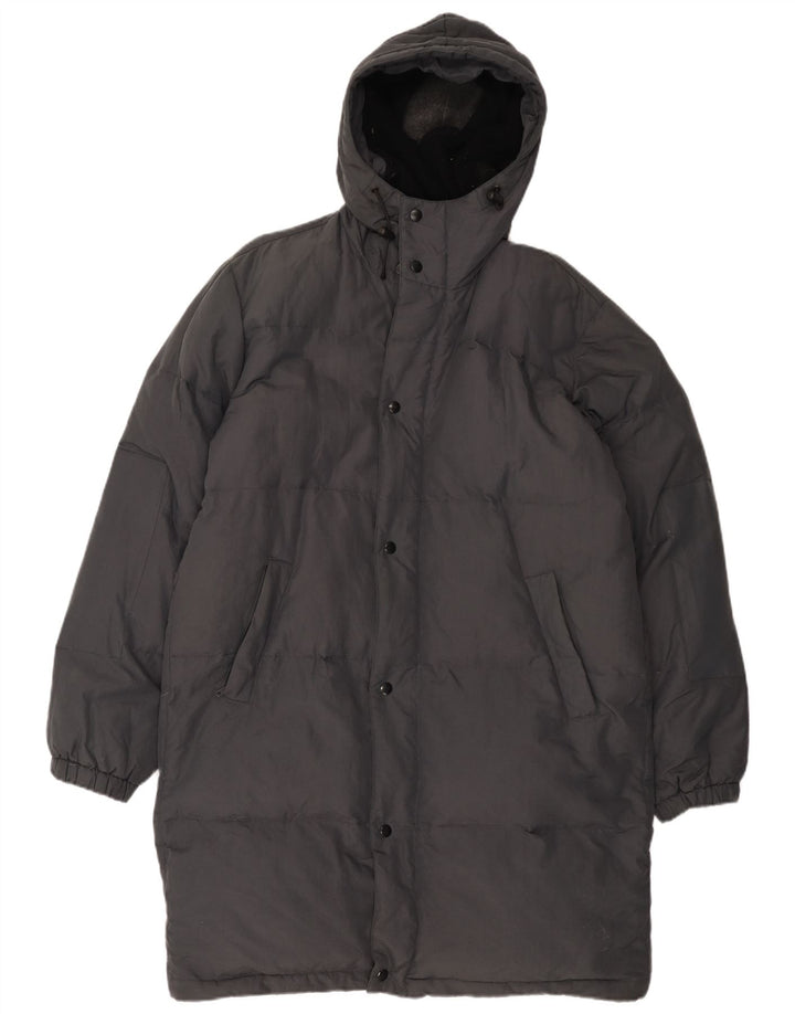 Męski ocieplany płaszcz z kapturem Gazzarrini UK 42 XL, czarny poliamid