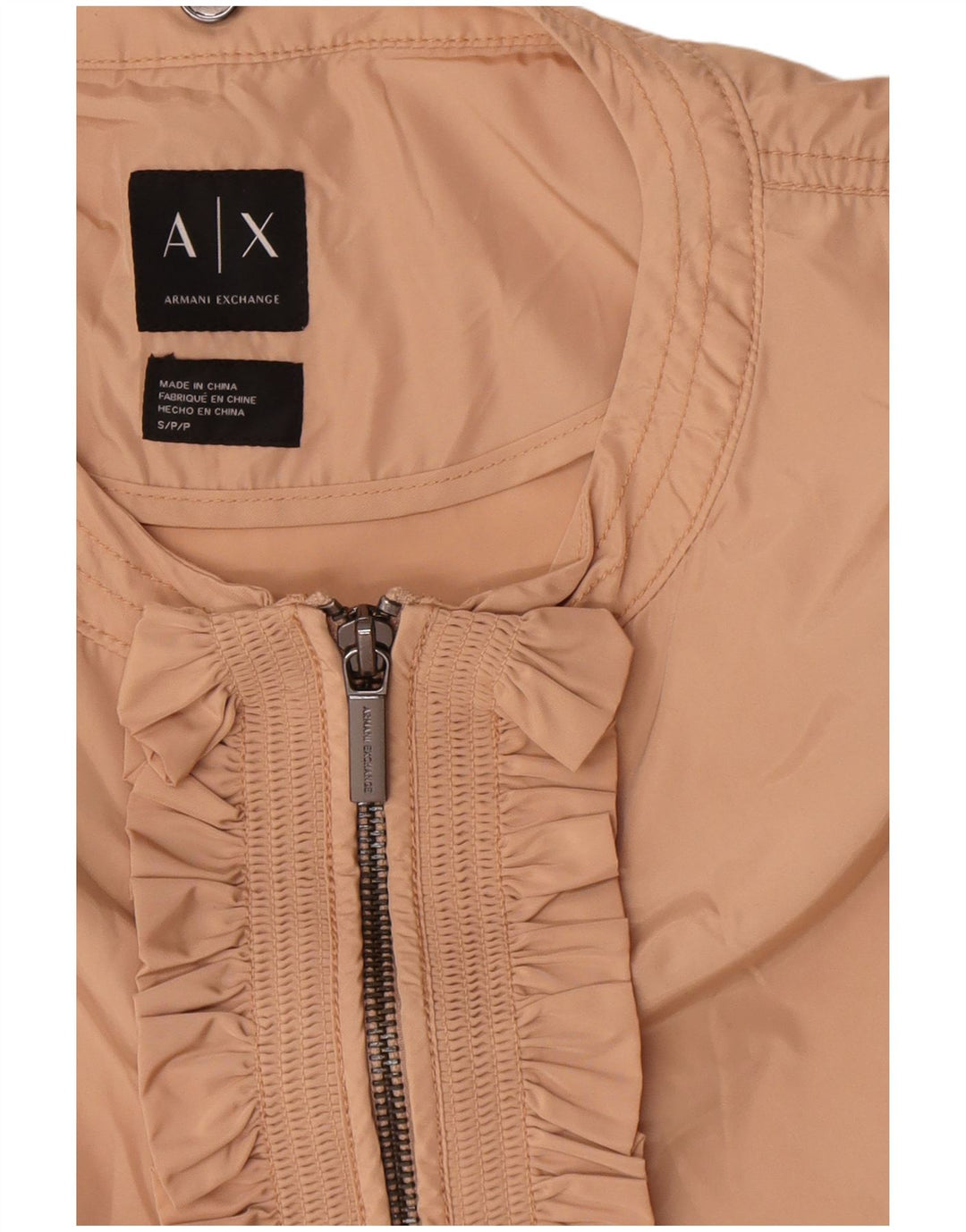 Kurtka damska Armani Exchange UK 10, mała, różowa, poliestrowa