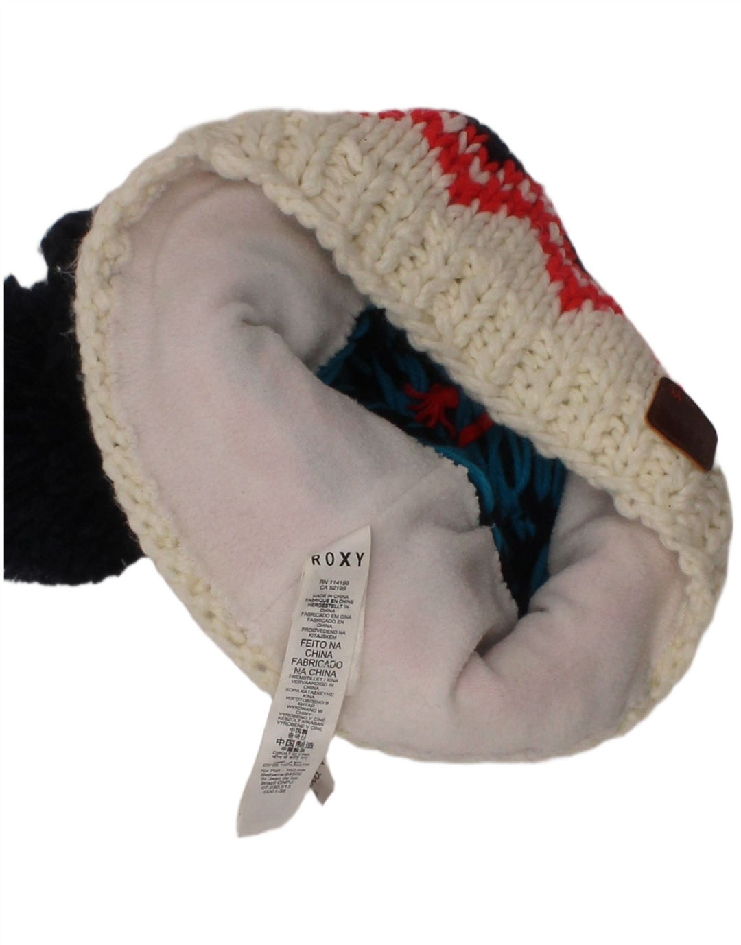 Damska czapka typu beanie Roxy, jeden rozmiar, granatowa, Fair Isle, poliester, zimowa