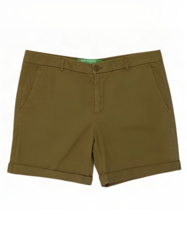 Damskie spodenki Chino Benetton UK 14, duże, W34, bawełna khaki