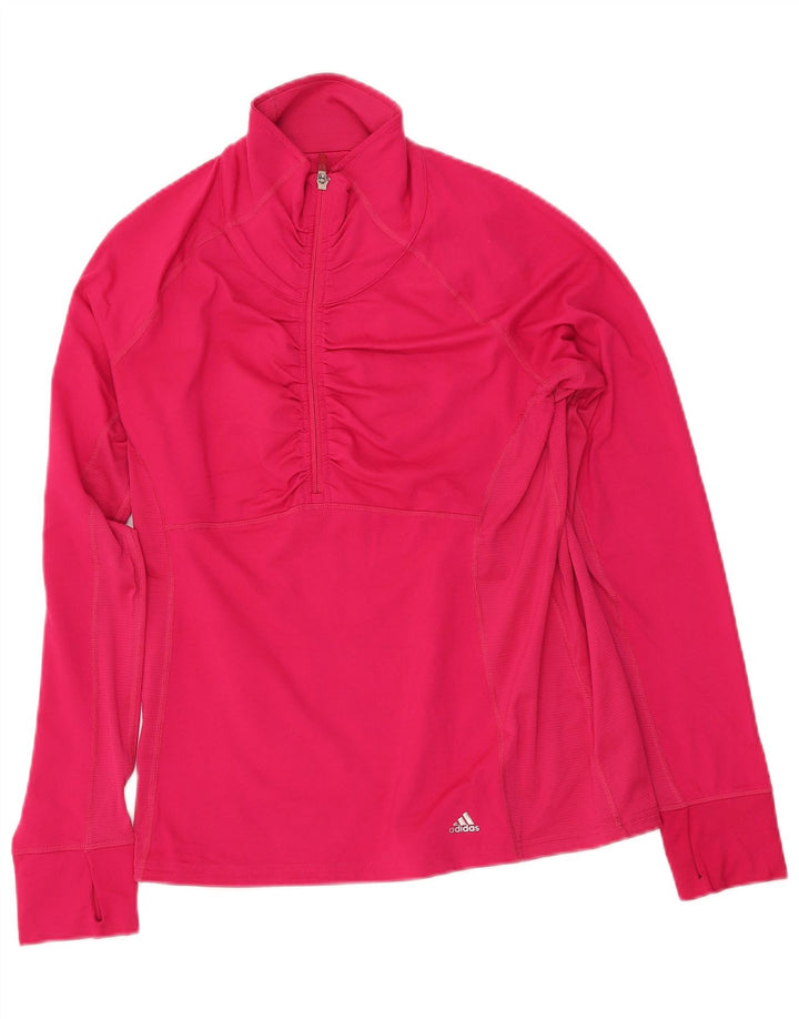 Damska bluza dresowa ADIDAS Climalite UK 16/18, duży róż