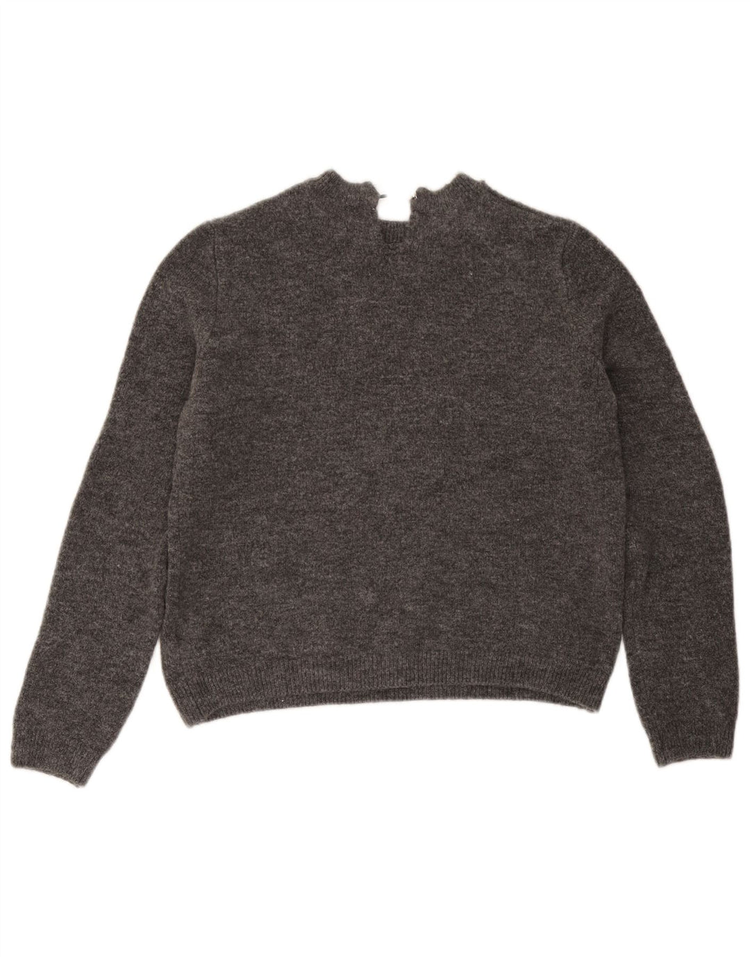 Marks & Spencer Damski sweter z dekoltem w łódkę UK 14 Średni szary akryl