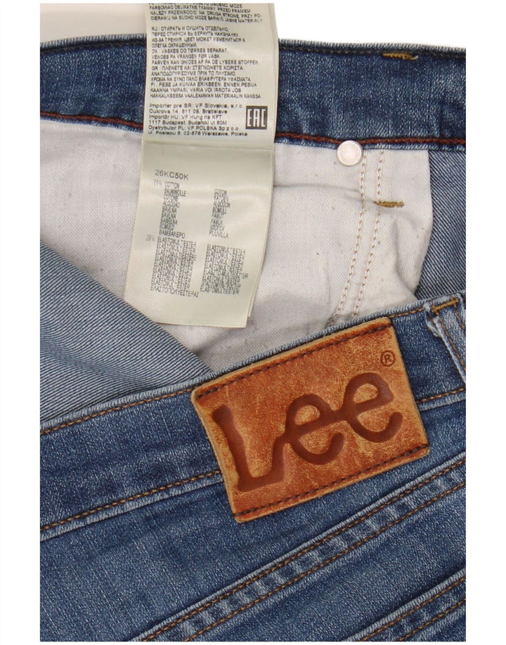 Damskie jeansy Lee Daren Straight W34 L29 Niebieskie bawełniane