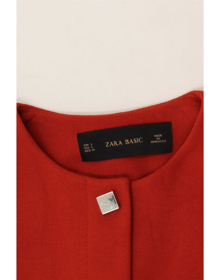 ZARA Womens 1 Button Blazer Jacket UK 16 Large Brown Polyester Vintage Zara and Second-Hand Zara from Messina Hembry 