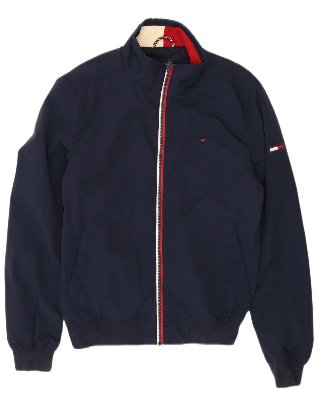 Męska kurtka bomberka Tommy Hilfiger UK 36, mała, granatowa, poliamidowa