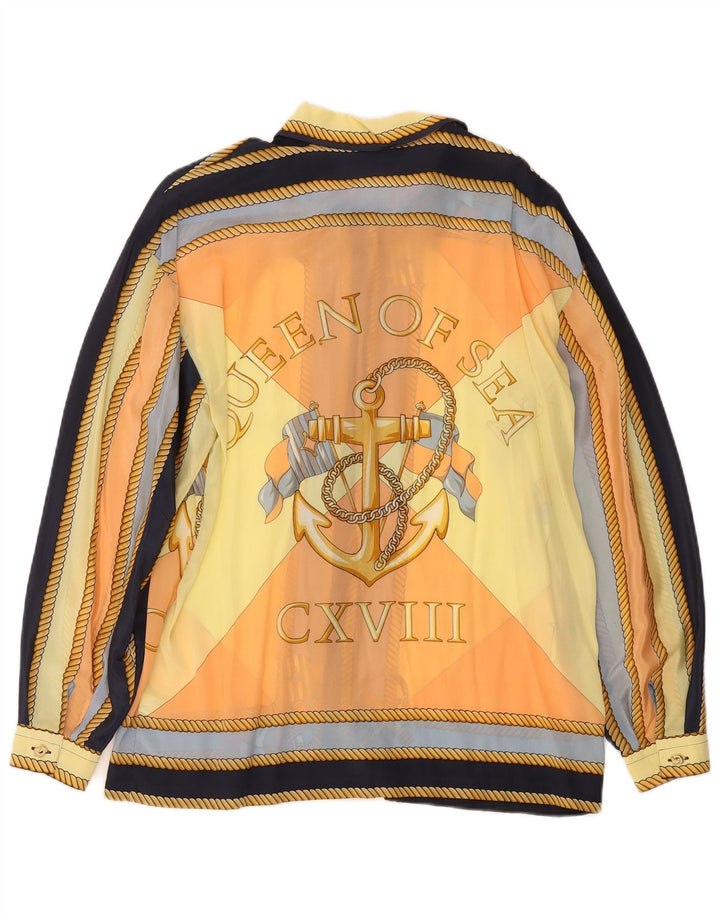 Vintage damska prześwitująca koszula IT 50 XL wielokolorowa marynarska
