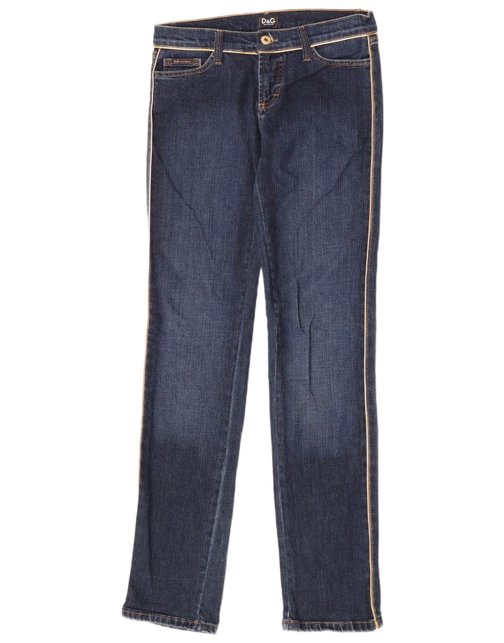 Damskie jeansy Dolce & Gabbana Graphic Slim IT 42 Medium W28 L34 Granatowe