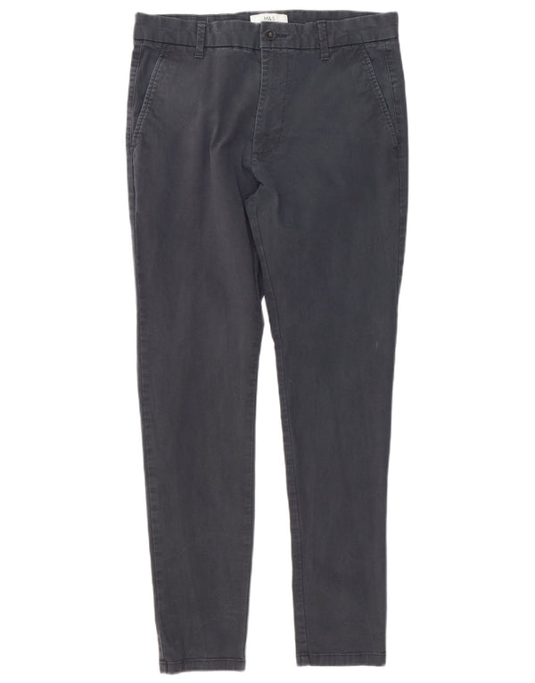 Marks & Spencer Męskie spodnie Chino Skinny W32 L31 Szara bawełna