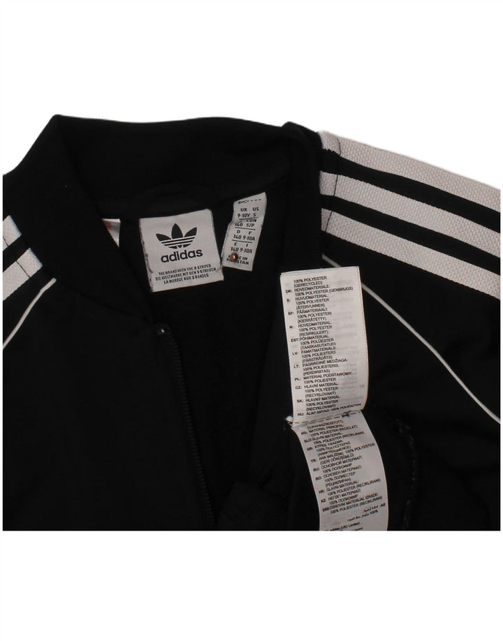 Chłopięca kurtka dresowa ADIDAS 9-10 lat, czarna, poliester