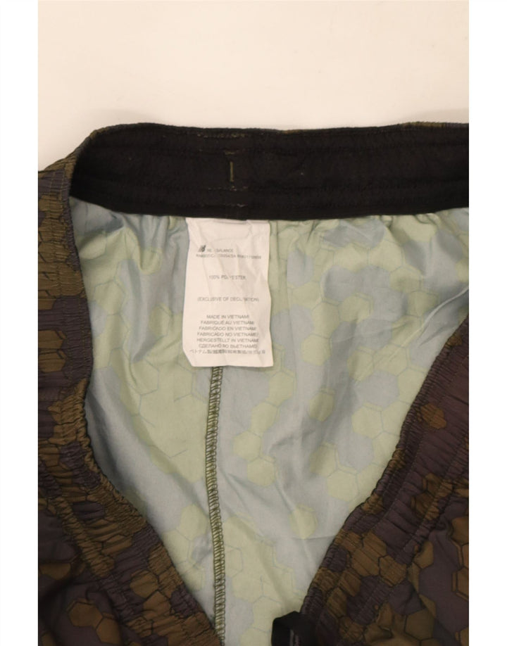 Męskie spodenki kąpielowe New Balance, średni khaki, geometryczny poliester