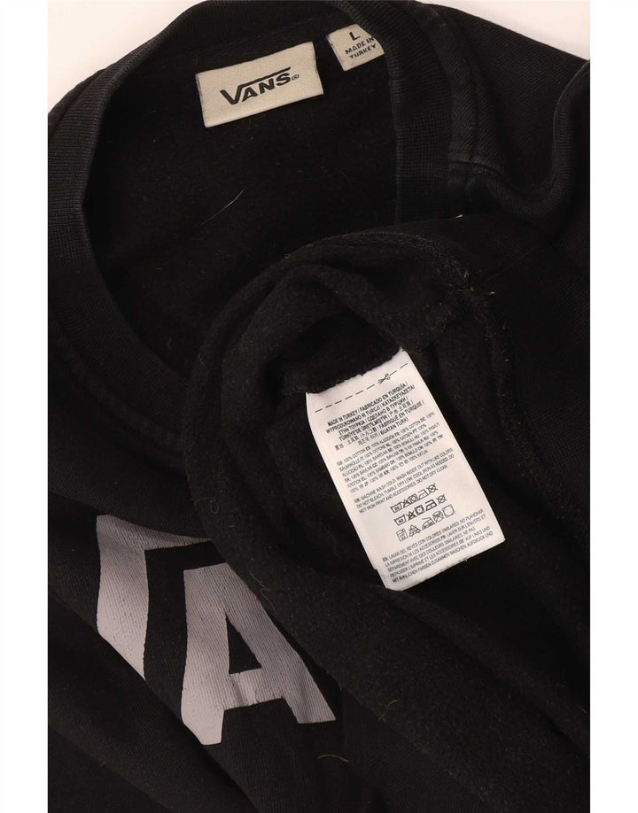 Chłopięca bluza z grafiką Vans, 12-13 lat, duża, czarna, bawełniana