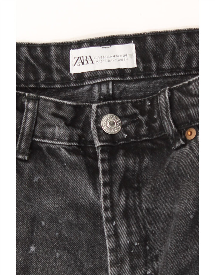 Damskie spodenki jeansowe Zara w trudnej sytuacji EU 36 XS W26 czarne