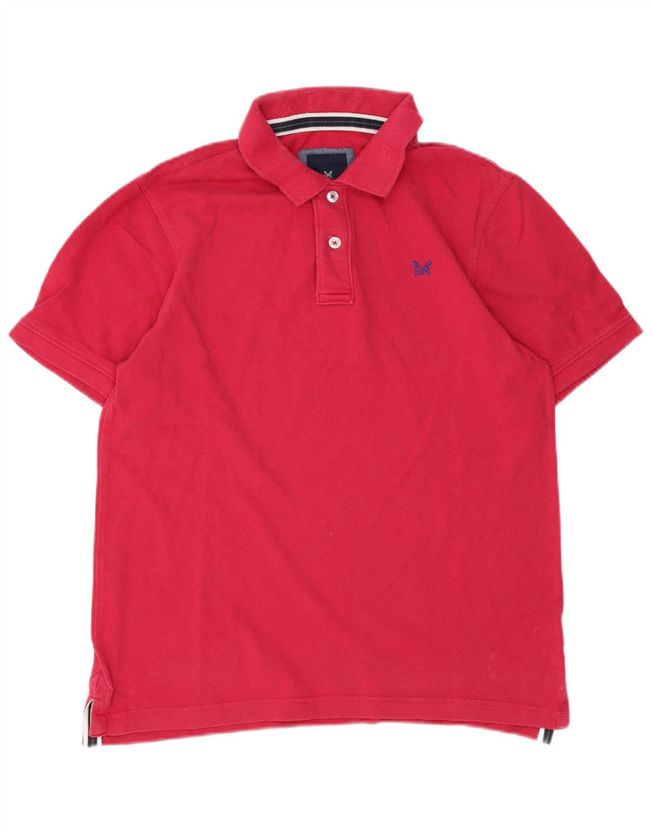 Męska koszulka polo Crew Clothing Średnioróżowa, bawełniana