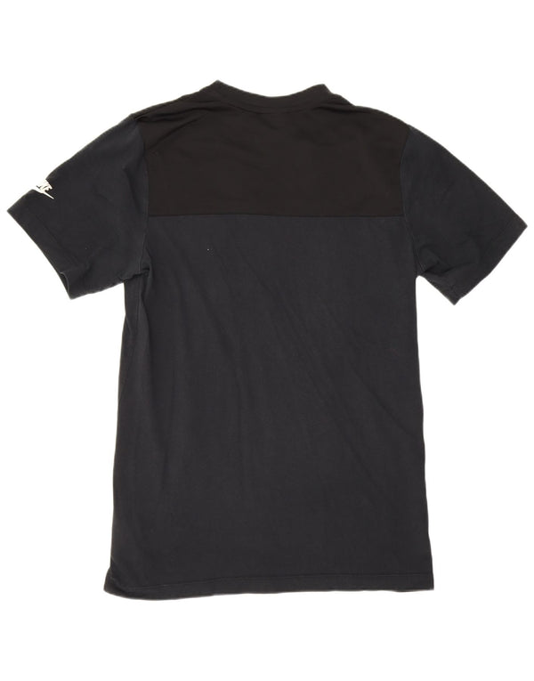 Męski T-shirt z grafiką Nike, mały, czarny, bawełniany