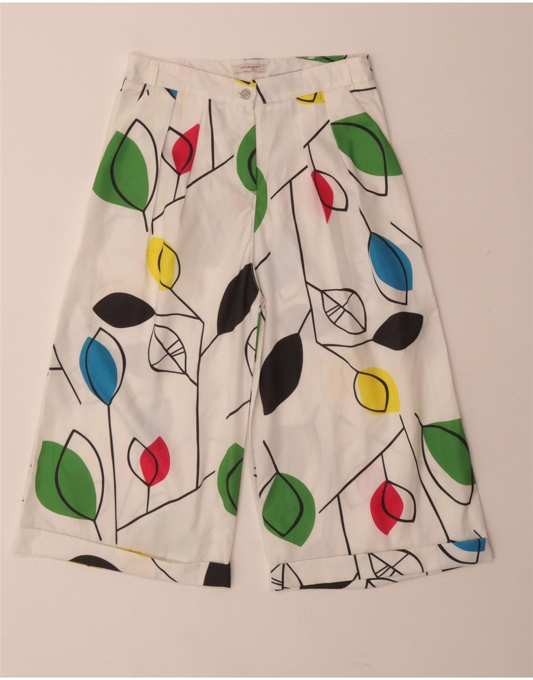 LAURA BIAGIOTTI Spodenki dziewczęce na co dzień 13-14 lat W25 Białe kwiaty