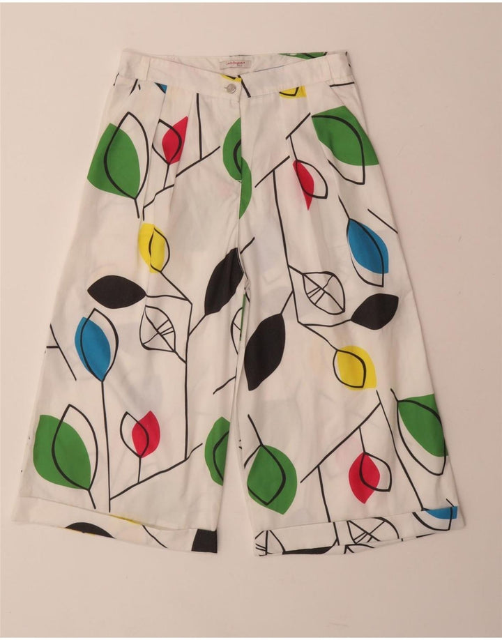 LAURA BIAGIOTTI Spodenki dziewczęce na co dzień 13-14 lat W25 Białe kwiaty