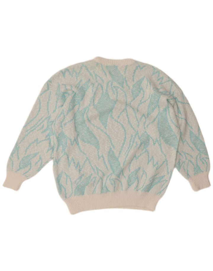 Damski sweter z okrągłym dekoltem VINTAGE IT 50 XL w kolorze turkusowym