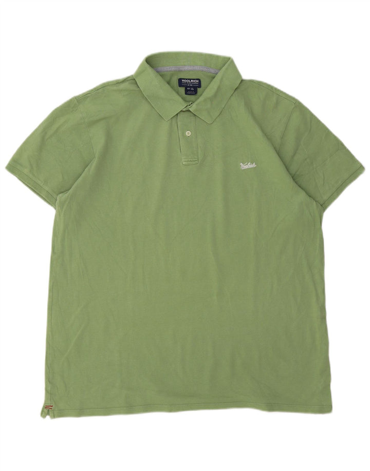 Męska koszulka polo Woolrich XL, zielona bawełna