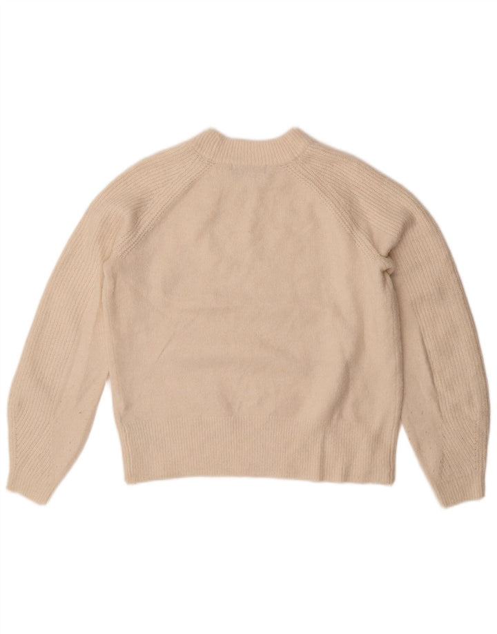 Marks & Spencer Damski sweter z okrągłym dekoltem, UK 10, mały, w kolorze złamanej bieli