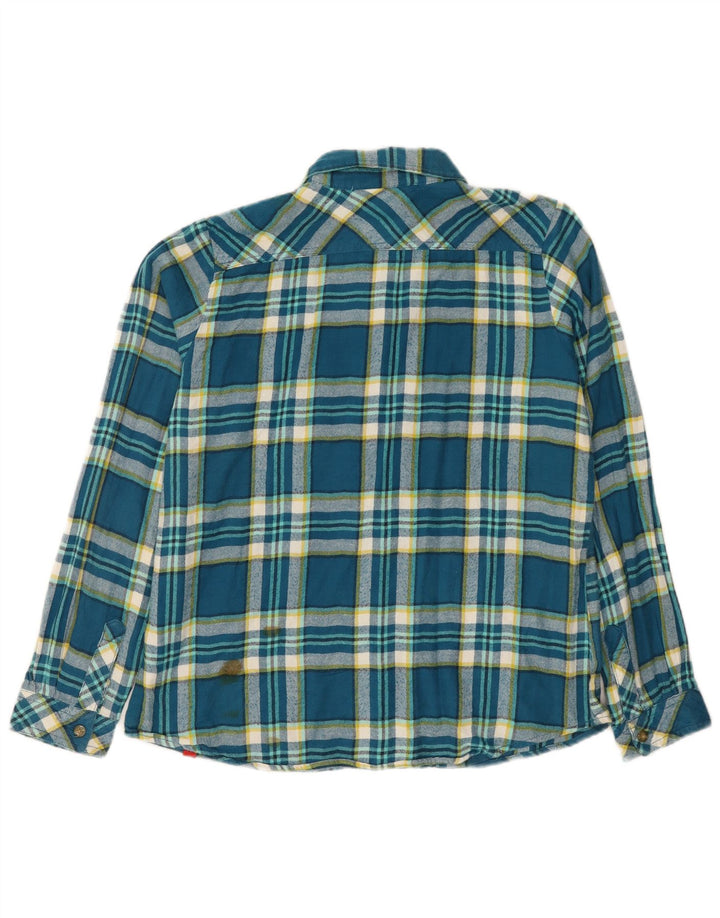 Damska koszula flanelowa Dickies UK 14, średnia niebieska bawełniana krata