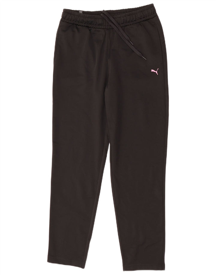 Damskie spodnie dresowe Puma UK 10, małe, czarne, poliestrowe