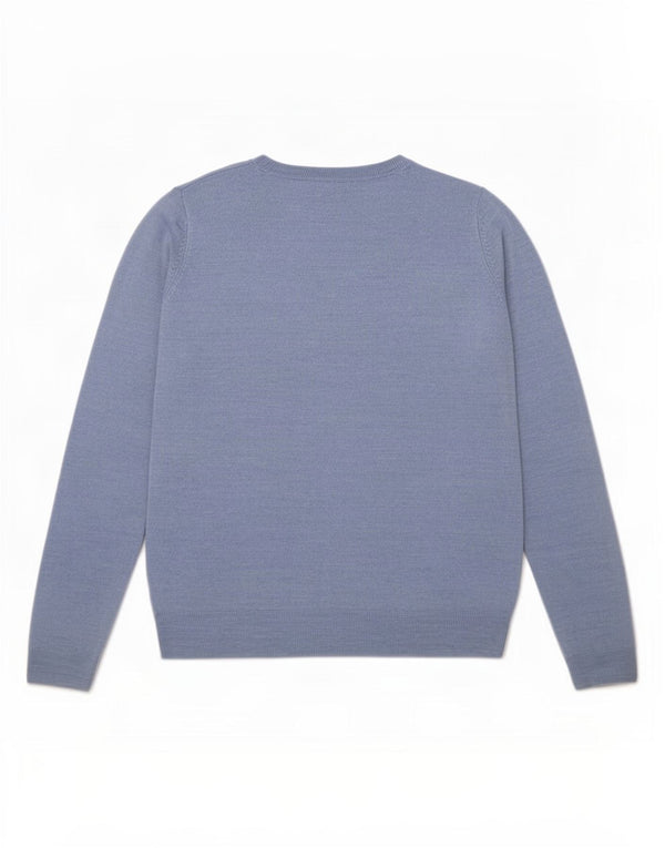Marks & Spencer Damski sweter z dekoltem w kształcie litery V, UK 16, duży, niebieski akryl