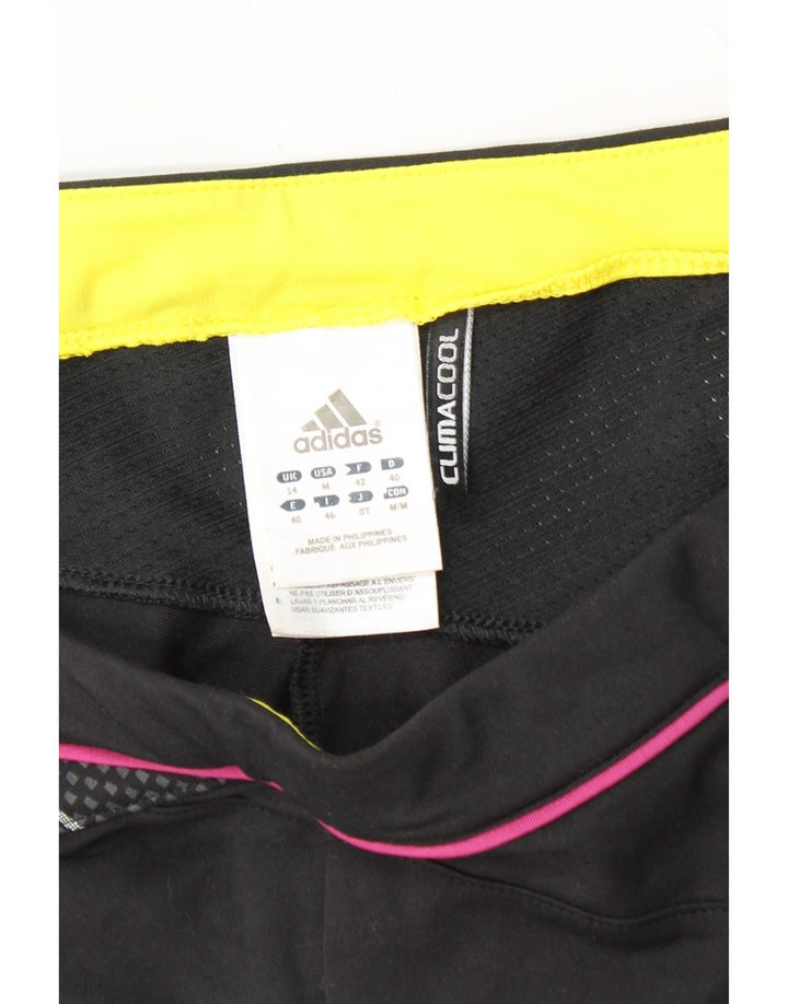 ADIDAS Womens Climacool Capri Leggings UK 14 Large  Black Polyester
