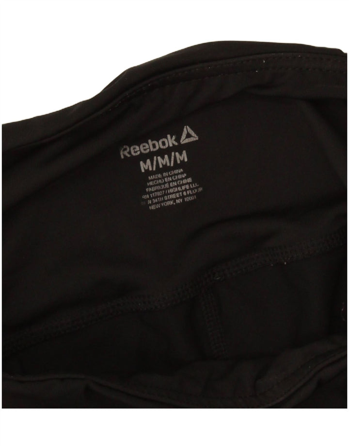 Damskie legginsy Reebok Graphic Capri UK 12, średnie czarne