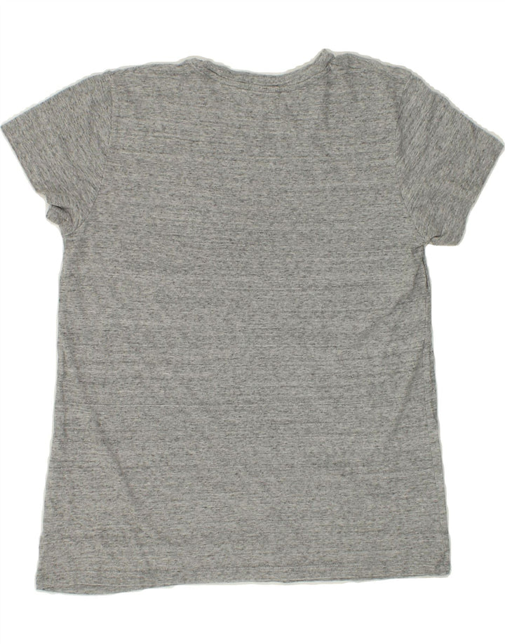 LEVI'S Womens Graphic T-Shirt Top UK 14 Medium Grey Flecked Cotton Vintage Levi's and Second-Hand Levi's from Messina Hembry 
