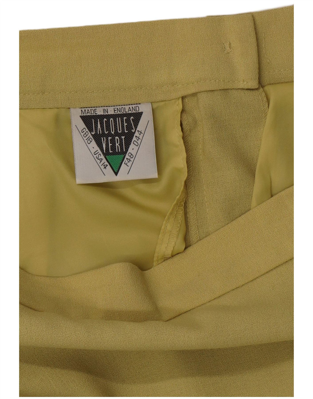 JAQUES VERT Damska prosta spódnica midi z wysokim stanem UK 18 XL W33 Zielona