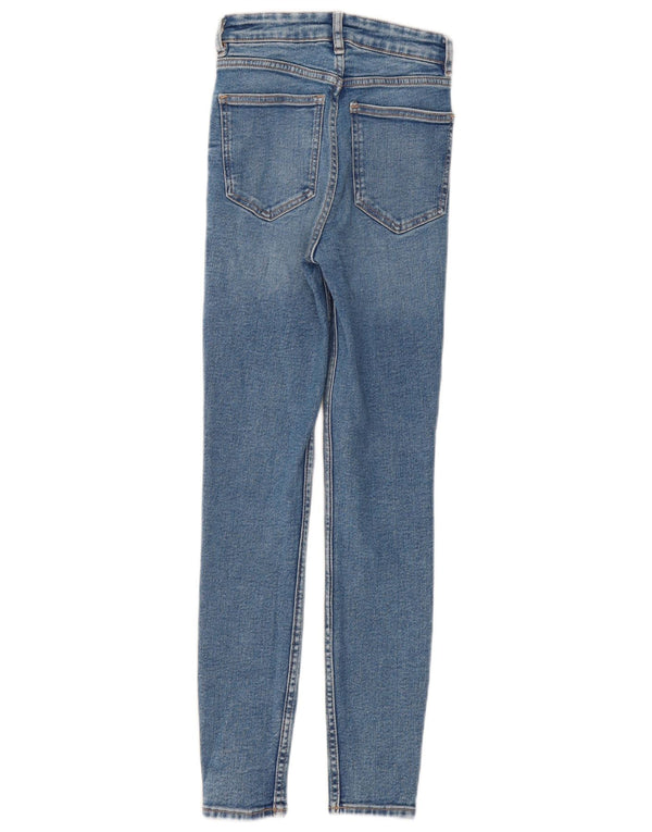 Damskie jeansy skinny Zara EU 34 2XS W24 L28 Niebieskie bawełniane