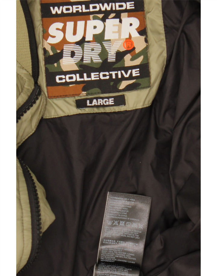 Męska ocieplana kurtka Superdry UK 40, duża, nylon khaki