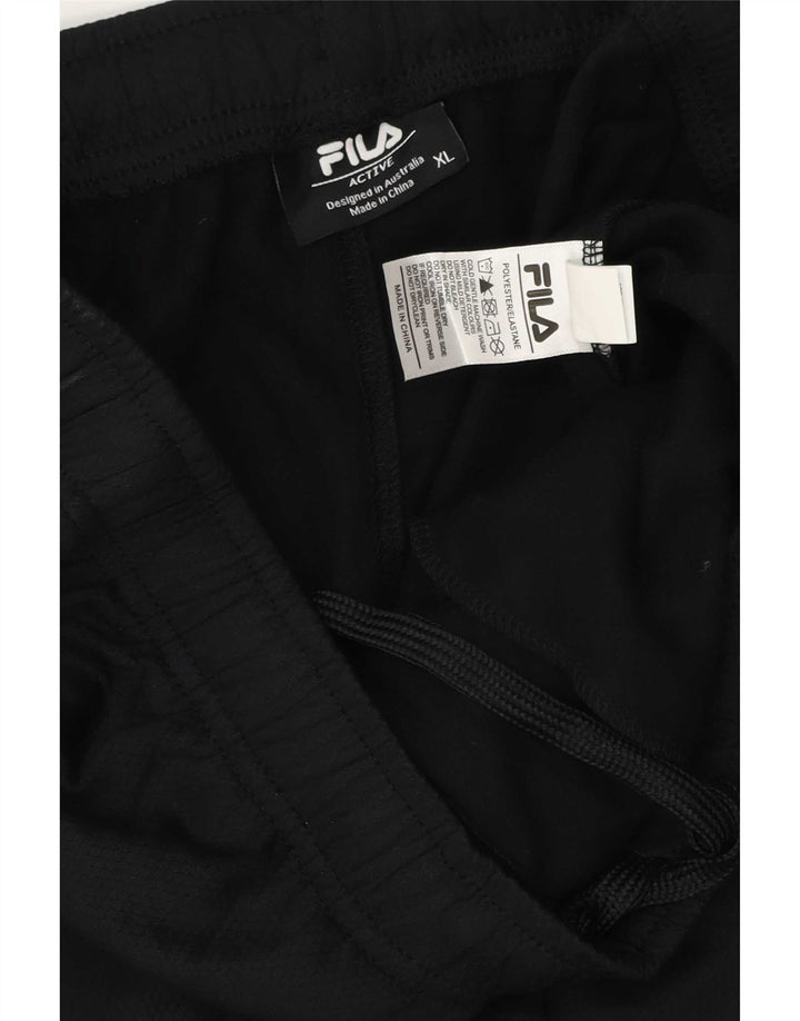 Męskie spodnie dresowe Fila XL, czarne, poliestrowe