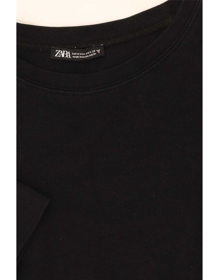 Damska sukienka T-shirtowa Zara UK 14, średnia czarna