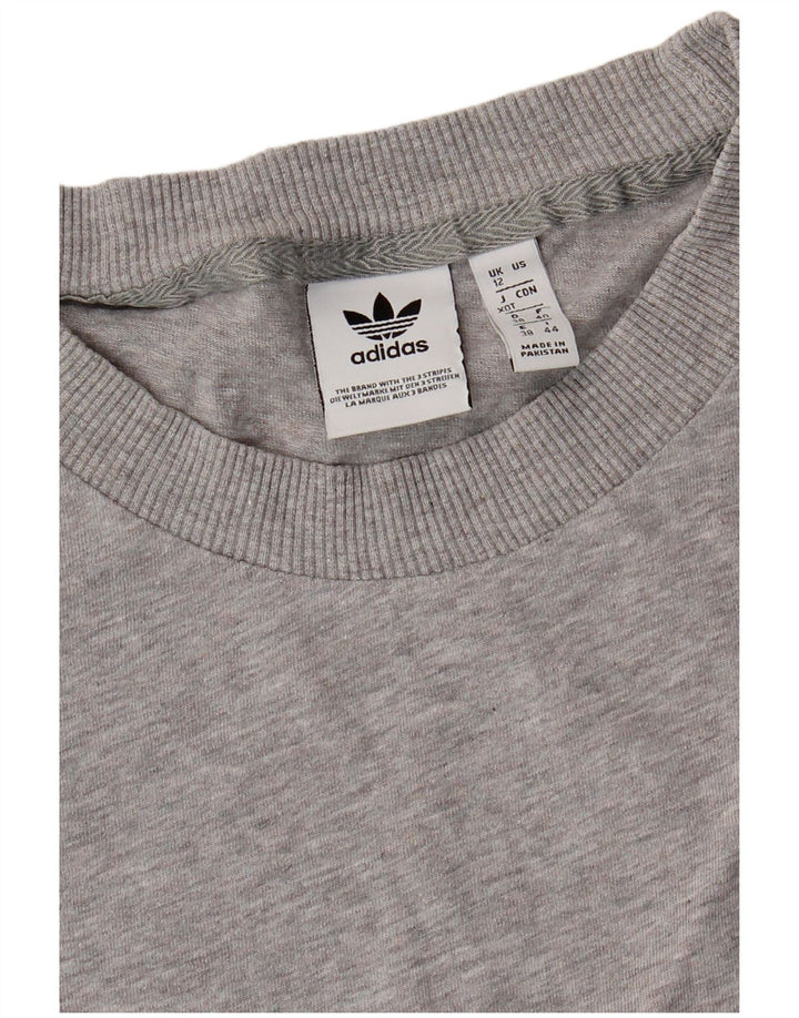 Damska koszulka oversize Adidas Top UK 12 Medium Grey Flecked