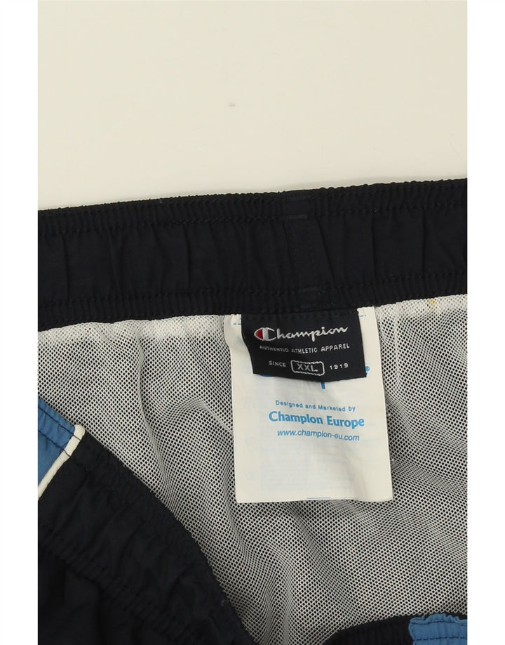 Męskie spodenki kąpielowe Champion 2XL Granatowy poliamid z blokami kolorów